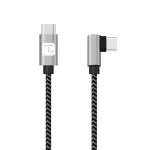 Techly USB-C-isane 2.0 / USB-C-isane nurgaga 3A 1m alumiiniumkaabel