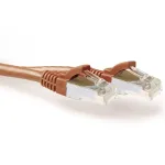 ACT pruun 0,50-meetrine SFTP CAT6A paigalduskaabel t&otilde;mmitsavaba RJ45-pistikutega