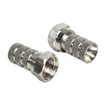 Pistik F DELOCK 65615, metallist F-t&uuml;&uuml;pi kaablipistik koaksiaalkaablile &Oslash; 5,0&ndash;5,2 mm, h&otilde;bedane, 1 tk