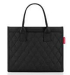 Tote bag Reisenthel daily shopper business &mdash; Polyester, 14 L, Must, T&otilde;mblukuga suletav