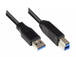 USB-kaabel Alcasa 2710-S002 USB 3.2 Gen 1 0,2 m must