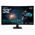 GIGABYTE GS32QCA 31.5 QHD kumer m&auml;ngurimonitor &ndash; 2560 x 1440, 180 Hz, 1 ms, 250 cd/m&sup2;, FreeSync, HDR-valmis, HDMI 2.0, DisplayPort 1.4