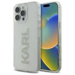 Karl Lagerfeld KLHCP16XHKLSTDCT K&otilde;va &uuml;mbris iPhone 16 Pro Max 6,9 tolli jaoks, l&auml;bipaistev, rhinestones ja logo