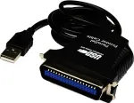 Exsys EX-1300-2 USB-paralleeladapteri kaabel - 1m - must