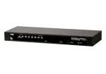 ATEN 8-pordiline USB - PS/2 VGA KVM-l&uuml;liti, 2048 x 1536 pikslit, QXGA, riiulipaigaldus, 5 W, 1U, must