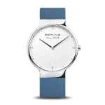 BERING Men's Classic Quartz Watch 15540-700 40mm Stainless Steel Mesh Blue Sunray Dial