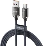 VOLTAGE PureCrystal USB-A to USB-C kaabel 66W 1m must