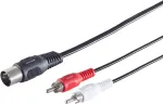 SHIVERPEAKS S/CONN maximum connectivity DIN 5-pin isane - 2x RCA isane heliadapterkaabel, 1,5 m, must 10302