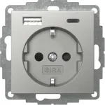 Gira SCHUKO pistikupesa USB laadijaga Type A/C 2459600