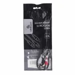 Gembird 2,5 m, 3,5 mm/2xRCA, M/M helikaabel must, punane, valge