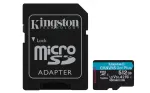 Kingston Technology 512GB microSDXC Canvas Go Plus Gen4 200MB/s A2 U3 V30 kaart + adapter