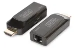 DIGITUS Mini HDMI pikenduskomplekt, Full HD 50m CAT6/6A/7, toide Micro USB kaabli kaudu, must