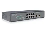 DIGITUS Fast Ethernet PoE af/at 8 pordiga l&uuml;liti + 2 &uuml;leslinki, 120 W PoE v&otilde;imsuseelarve, riiulisse paigaldatav