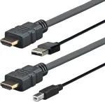 Vivolink PROHDMIUSBAB5AMP videokaabli adapter 5 m HDMI + USB Type-A HDMI + USB Type-B Must