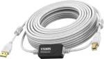Vision Techconnect TC 15MUSB+/2 USB 2.0 kaabel, USB (M) &ndash; USB B-t&uuml;&uuml;p (M), 15 m, aktiivne v&otilde;imendi, valge