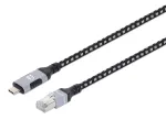 Manhattan USB-C kuni Gigabit v&otilde;rk Ethernet RJ45 kaabel 2m Must/H&otilde;bedane