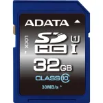 ADATA Premier SDHC UHS-I U1 Class10 32GB, 32 GB, SDHC, Class 10, 30 MB/s, 10 MB/s, Must, Sinine
