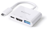 PureLink IS270 iSeries USB-C mitme pordiga adapter, USB 3.1 Gen 1, HDMI 4K, USB-C, USB-A, 60 W, 0,1 m, valge