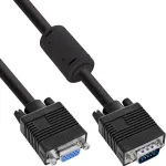 InLine S-VGA pikenduskaabel 15 HD isane/emale must 5m