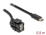 DeLOCK USB-kaabel 0,5 m USB 2.0 USB A USB C 88056