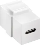 Goobay Keystone-moodul USB-C&trade;-pistik, USB 3.2 Gen 2 (10 Gbit/s), valge (61262)