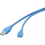 USB-kaabel Renkforce 1421511 &mdash; USB t&uuml;&uuml;p A (isane) mikro-USB t&uuml;&uuml;bile B (3.0), 30 cm