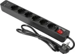 Pikendusjuhe EUROLITE ON-1 6 pesaga ja 2 USB-pordiga, liigpingekaitsega toitepikendus