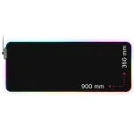 Lorgar Steller 919, m&auml;nguhiirematt, kiire pind, libisemisvastane kummip&otilde;hi, RGB taustvalgustus, USB-&uuml;hendus, Lorgar WP Gameware tugi, suurus: 900mm x 360mm x 3mm, kaal 0,635 kg