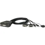 Aten 2-pordiline USB DVI kaabliga KVM-l&uuml;liti kaugpordivalijaga