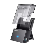 Dokkimisjaam GrauGear G-3502-AC 2,5-tollistele/3,5-tollistele SATA HDD/SSD-dele, USB 3.2 Gen 1 Type-B, 6 Gbit/s, 12 V/1,5 A, must/l&auml;bipaistev