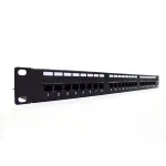 Digitus Professional DN-91624U 19-tolline paigalduspaneel (patch panel), 24x RJ45, Cat 6, varjestamata, LSA, 1U, must