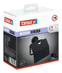 Tesa MOON BLACK Tualettpaberi hoidik kaanega isekleepuv must 1 tk