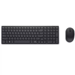 DELL KM555 Vaikne klaviatuur ja hiir komplektis Universaalne RF juhtmevaba + Bluetooth QWERTY US International Must