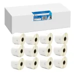12x G&G Sildid 32mm x 57mm Must Valgel &Uuml;hilduvad Dymo 11354 / S0722540