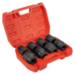 NEO TOOLS 3/4 inch l&ouml;&ouml;kpistikupesade komplekt, 26-38 mm, 8-osaline, Cr-Mo teras, must fosfaat, DIN 3121, koos vormitud kohvriga