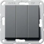 GIRA 283228 System 55 Kiikl&uuml;liti 2-pooluseline 10AX 250V Antratsiit