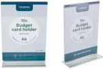 EUROPEL Budget akr&uuml;&uuml;list laua infoalus, DIN A6 p&uuml;stine, sirge, l&auml;bipaistev, &uuml;hepoolne