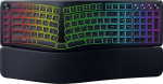Razer Pro Type Ergo traadita ergonoomiline klaviatuur, poolitatud paigutus, Bluetooth, USB-C, 5 makroklahvi, RGB