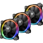 Thermaltake Riing 12 LED RGB Sync Edition CL-F071-PL12SW-A 120 mm korpuse ventilaator, 3 tk, kuni 1500 p/min, must