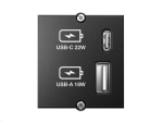 Pistikupesa USB A + USB C Bachmann 917.227 Must IP20 250V