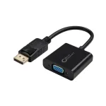 Microconnect DPVGA15CM aktiivne DisplayPort 1.2&ndash;VGA (HD-15) adapter, isa/emane, 0,15 m, must