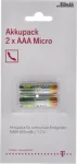 Taaslaetav Telekom AAA 1.2V 850mAh nikkel-metallh&uuml;driidaku