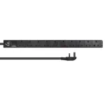 Lanview LVR-3MUK-SPD-UK10 toitejaotusseade (PDU) 8 vahelduvvoolu pistikupesa 1,4U Must