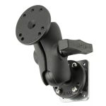 RAM Mounts RAM-101-B-225B2U puurimisega armatuurlaua kinnitus, l&uuml;hike kahe kuuliga kinnitus tugiplaadiga, C-kuul (1,5"), 4-augu AMPS