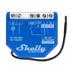 Shelly Qubino Wave 1 nutikas relee, 1 kanal, s&uuml;vispaigaldus, Z-Wave, 16 A, 110&ndash;240 V AC / 24&ndash;48 V DC, plastik, sinine
