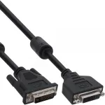 InLine DVI-D kaabel 24+1 M/F, Dual Link, 2 ferriits&uuml;damikku, 2 m