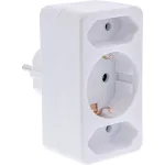 Pistikupesa adapter t&uuml;&uuml;p F InLine 16471B 2x t&uuml;&uuml;p C + t&uuml;&uuml;p F valge