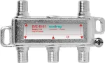 axing SVE04001 - Kaablijaotur - 75 oomi - 5 - 2400 MHz - H&otilde;bedane - 1x F-t&uuml;&uuml;p - 4x F-t&uuml;&uuml;p
