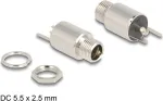 DeLOCK pistik DC 5,5 x 2,5 mm emane paneelikinnitusega jootevalmistus 20 V 10 A