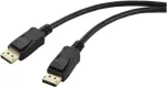 Renkforce DisplayPort-&uuml;henduskaabel DisplayPort-pistik, DisplayPort-pistik 2,00 m Must RF-5771516 PVC-kate DisplayPort-kaabel (RF-5771516)